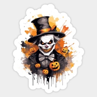 Evil Grinning Halloween Clown Sticker